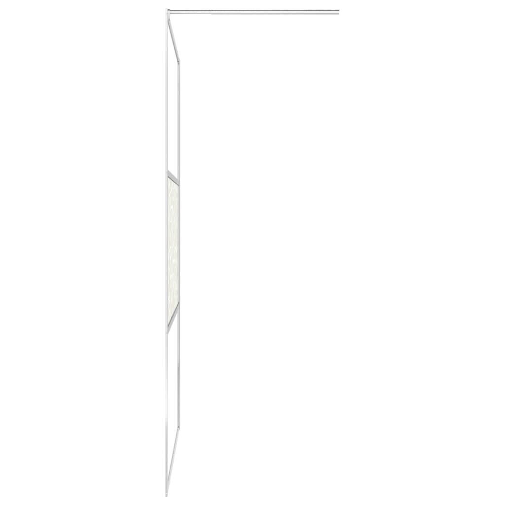 Walk-in Shower Wall ESG Glass with Stone Design 115x195 cm